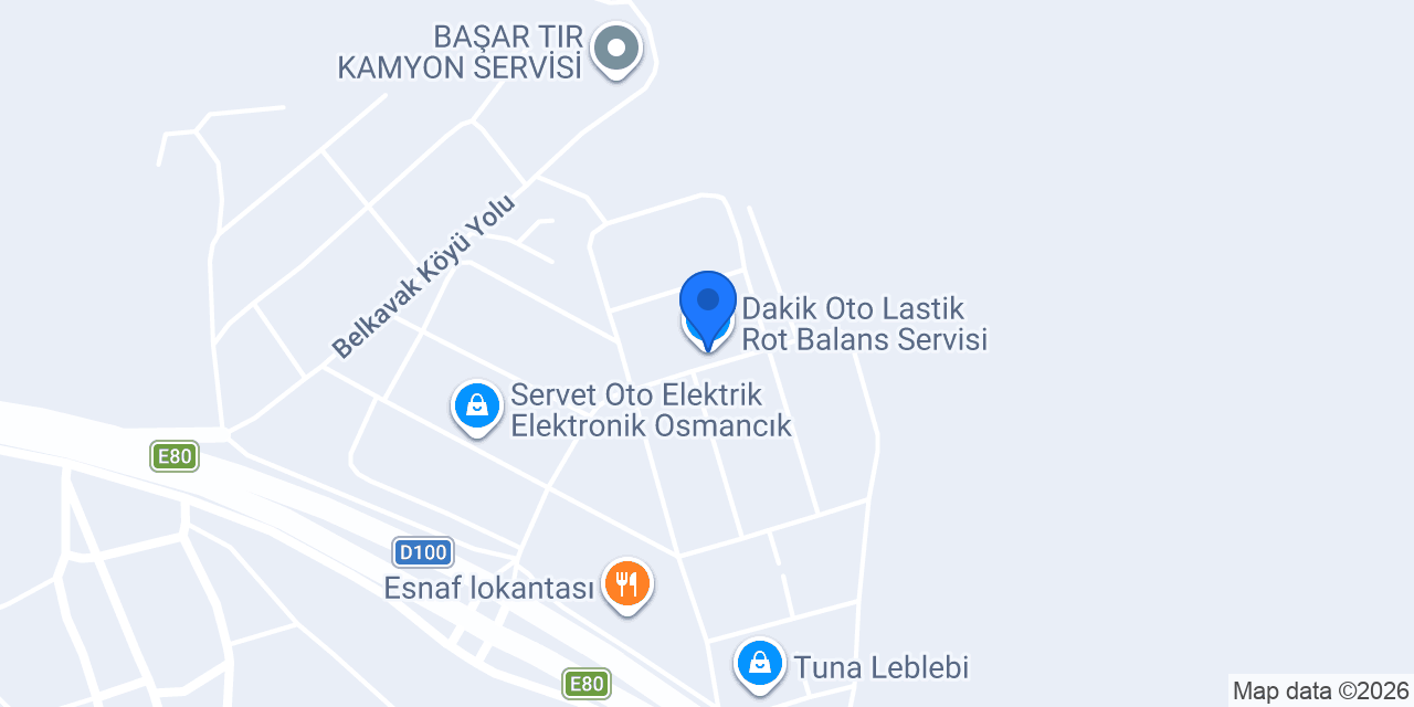 Dakik Oto Lastik Rot Balans Servisi konumu