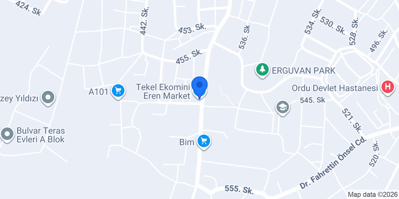 Tekel Ekomini Eren Market konumu
