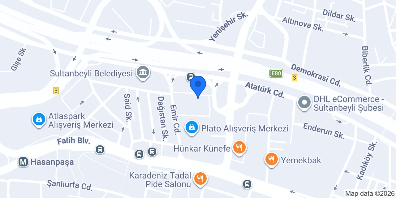 Sultanbeyli İlçe Nüfus Müdürlüğü konumu