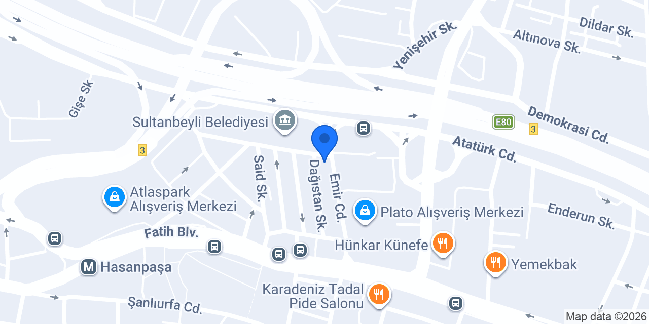 Aksu Hukuk Bürosu konumu