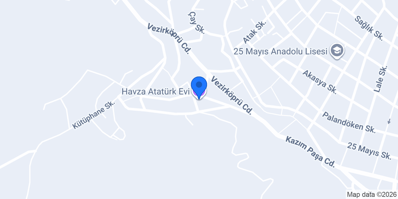 Havza Atatürk Evi konumu
