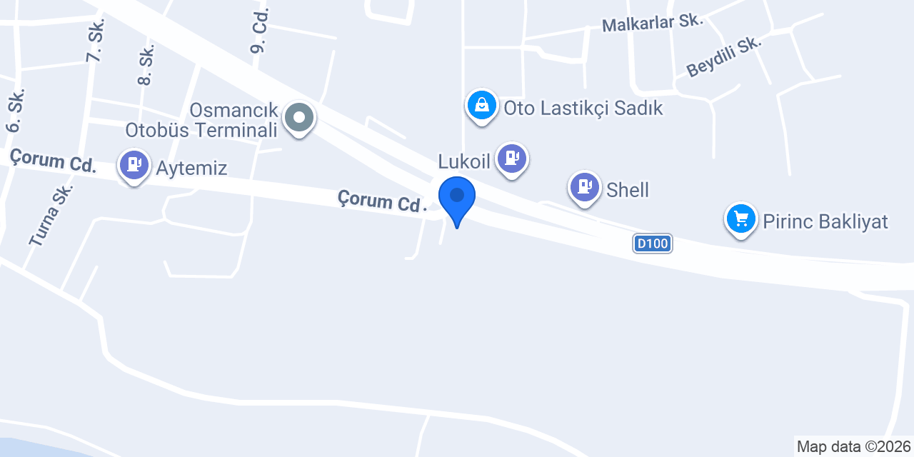 Yılmaz oto tamir konumu