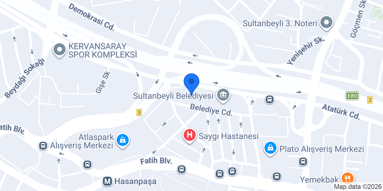 Aras Kargo Sultanbeyli Şubesi konumu