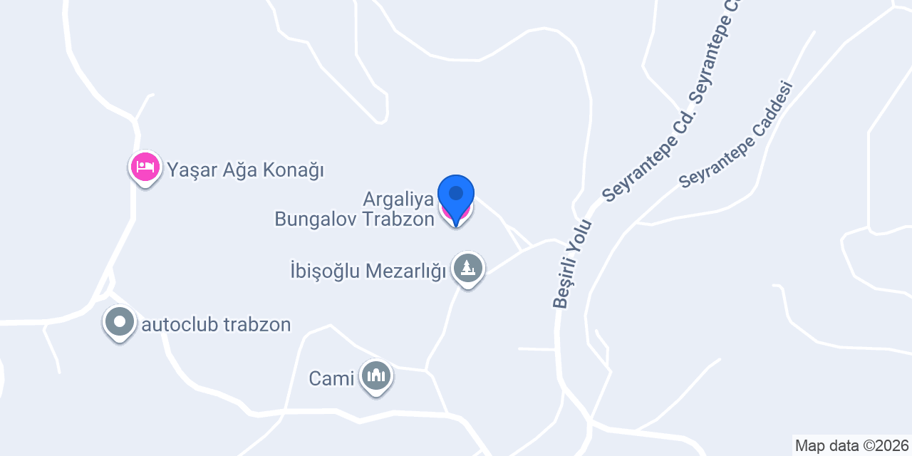Argaliya Bungalov Trabzon konumu