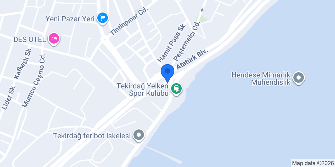 Tekirdağ Süleymanpaşa Rüstempaşa Aile Sağlığı Merkezi konumu