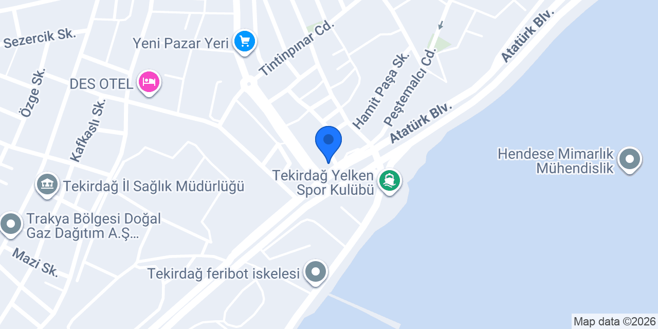 Dabacı Çiçekçilik Tekirdağ konumu
