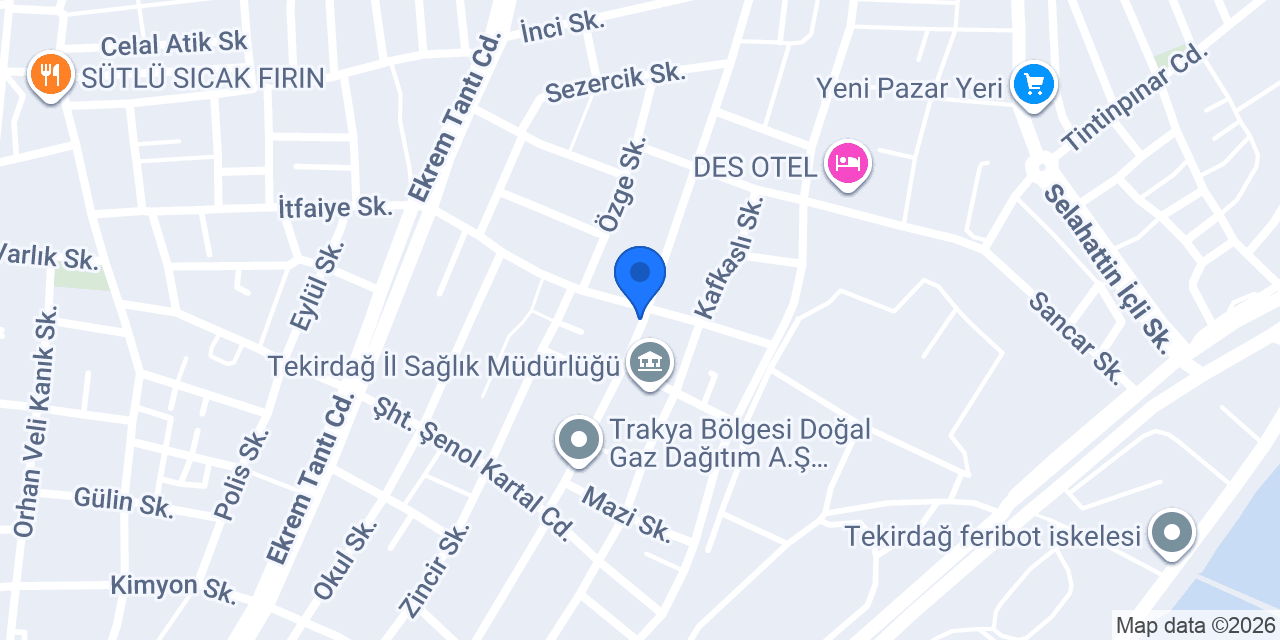 Çiçekçi Erkan Tekirdağ konumu