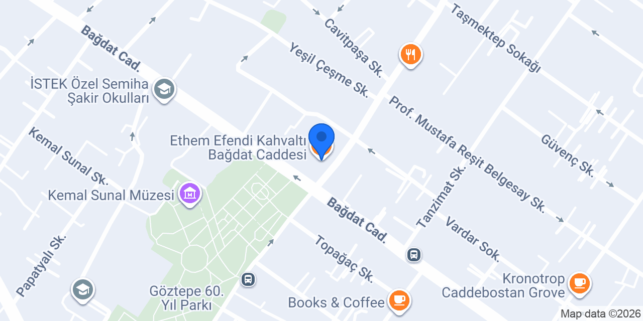 Ethem Efendi Kahvaltı Bağdat Caddesi konumu