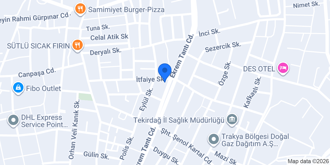 TÜL PERDE MODATEKS TEKİRDAĞ konumu