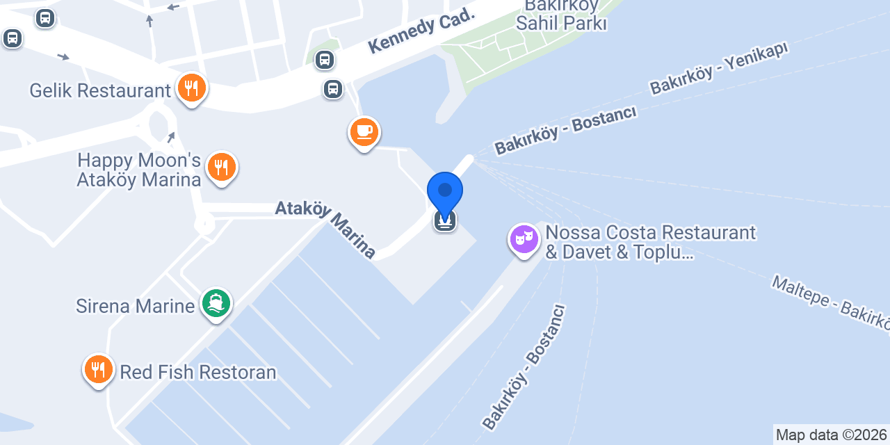 TURYOL Bakırköy İskelesi konumu