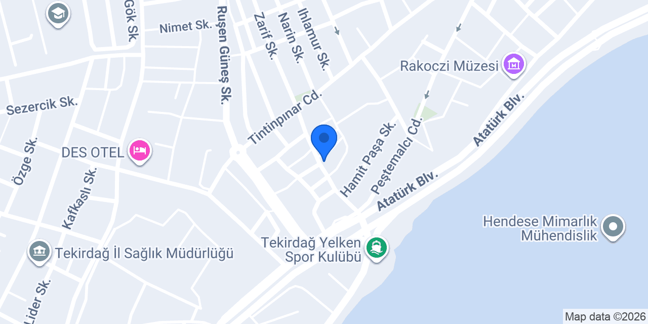 Tekirdağ Tavla Kulübü konumu