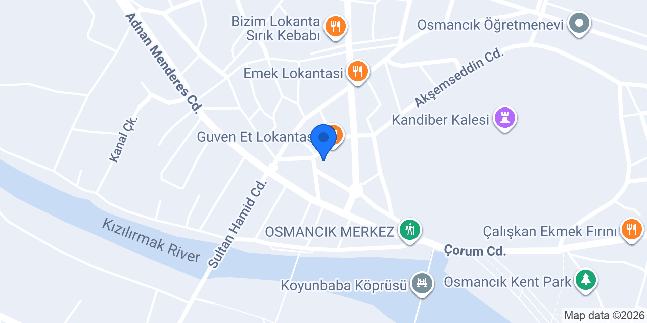 GELİŞİM MOBİLYA OSMANCIK konumu