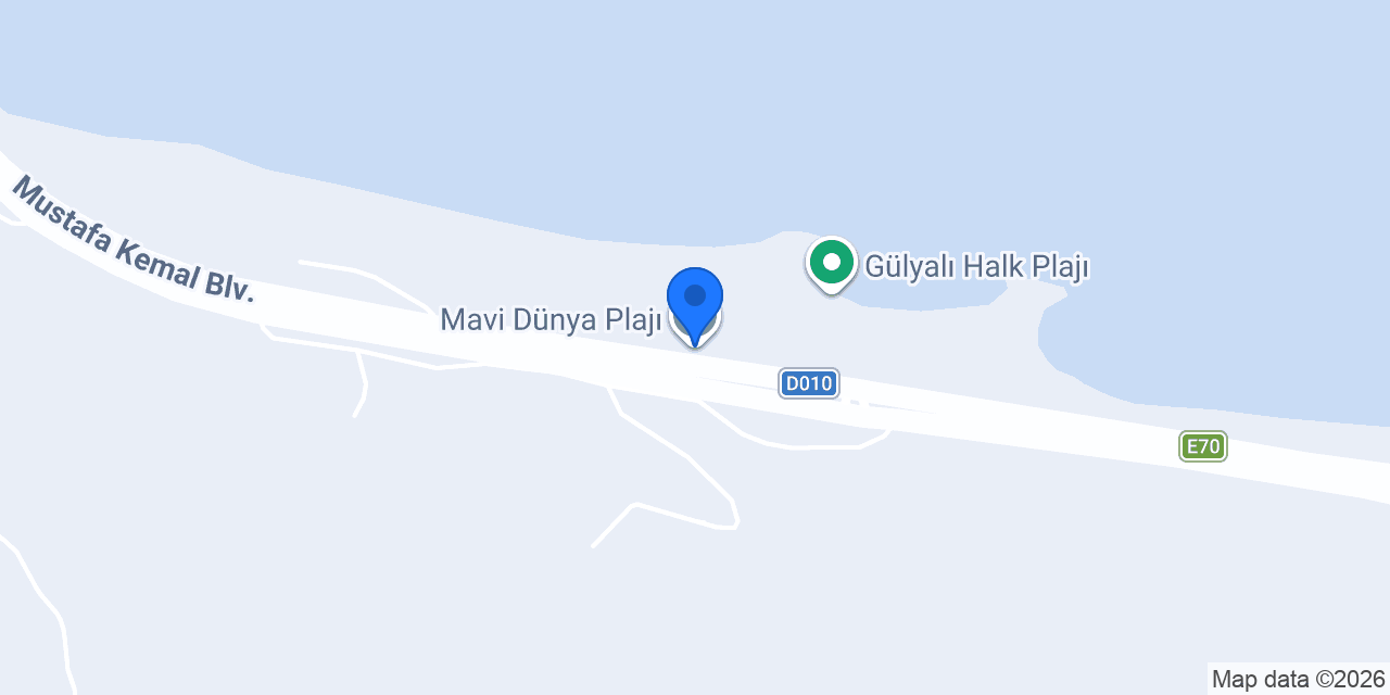 Mavi Dünya Plajı konumu