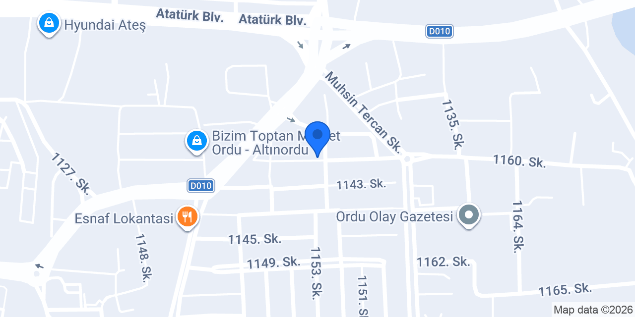 Lastiğim - Ordu Lastik konumu