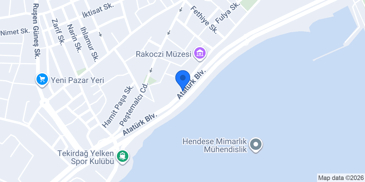 Tekirdağ Dişhekimleri Odası konumu