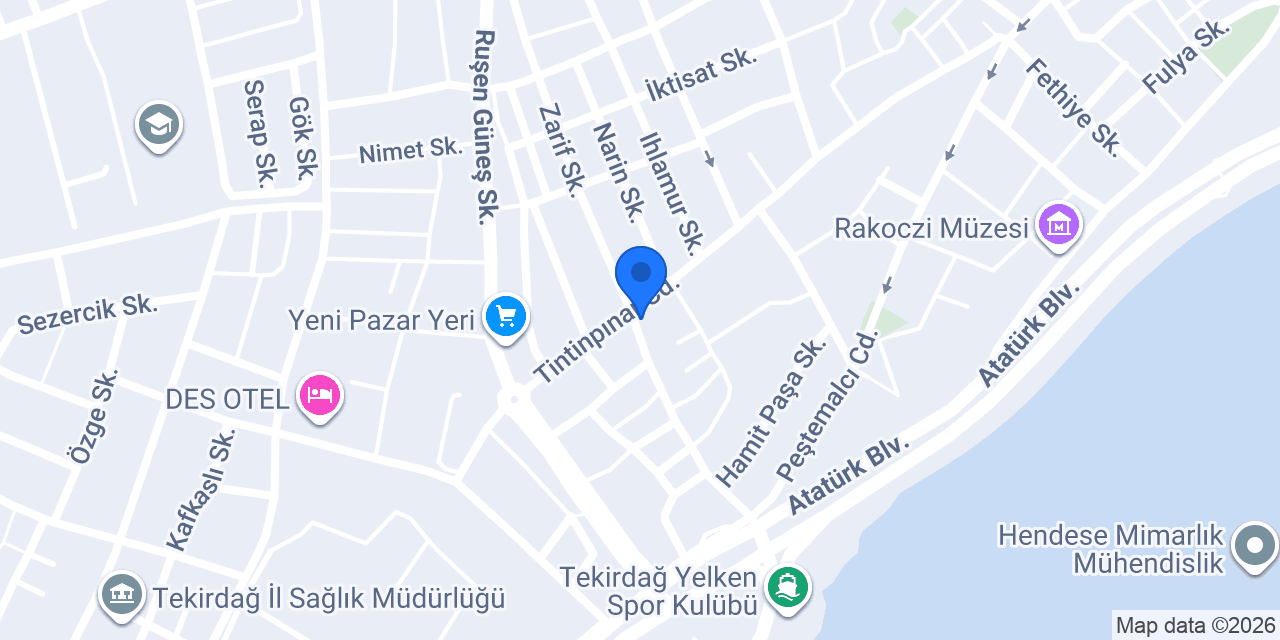 TEKİRDAĞ ÜNAL PSİKOTEKNİK MERKEZİ konumu