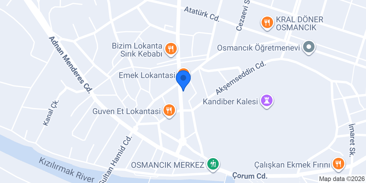 Ptt-osmancık Şubesi konumu
