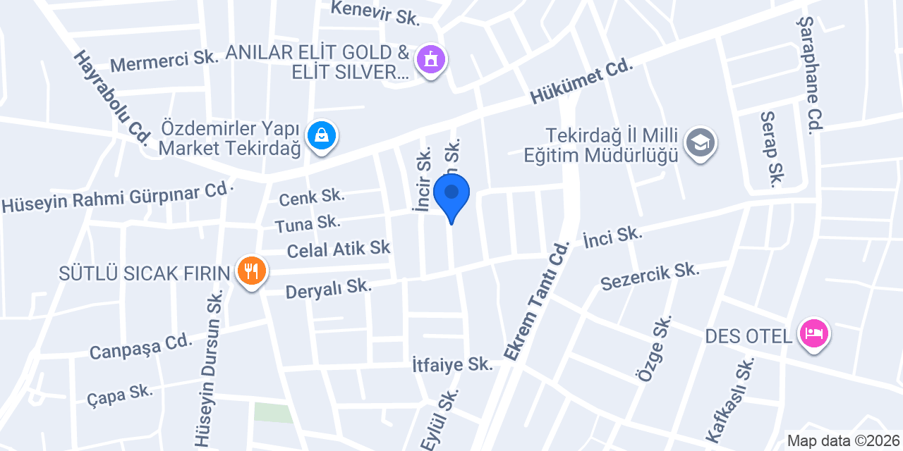 Süleymanpaşa Elektrikçi D&H Elektrik konumu