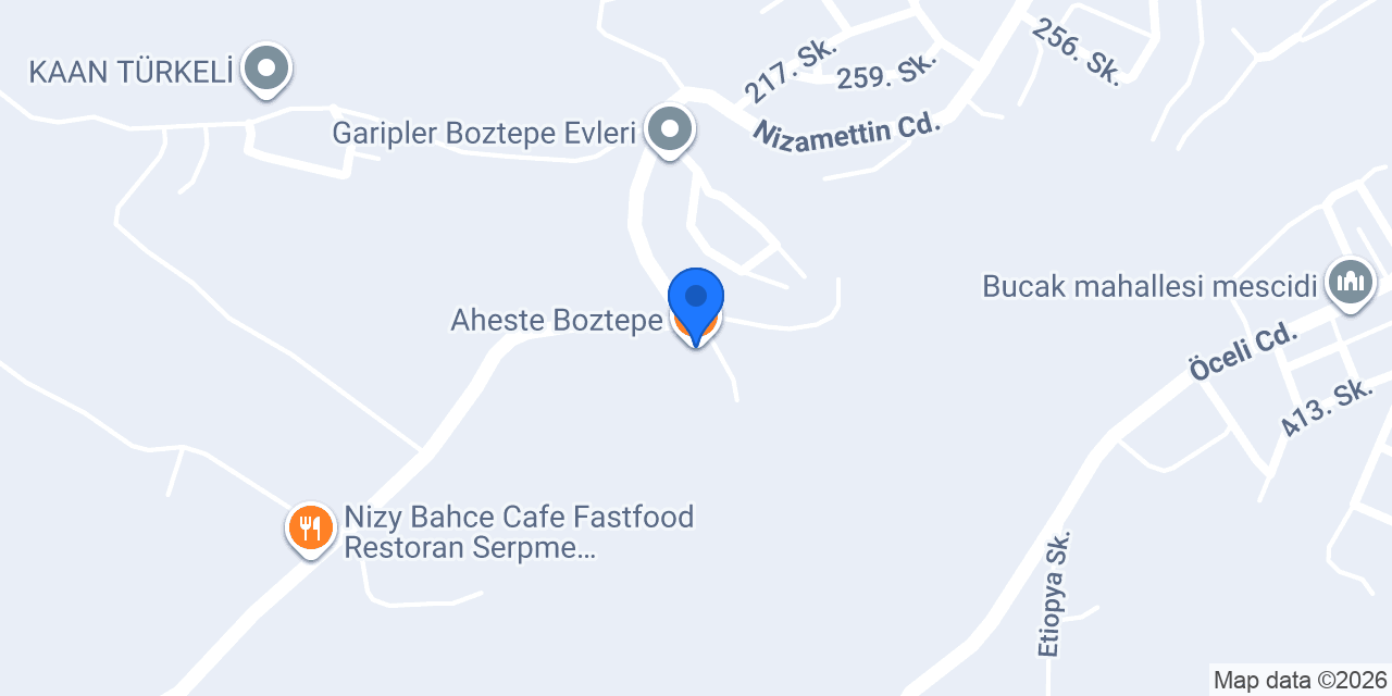 Aheste Boztepe konumu