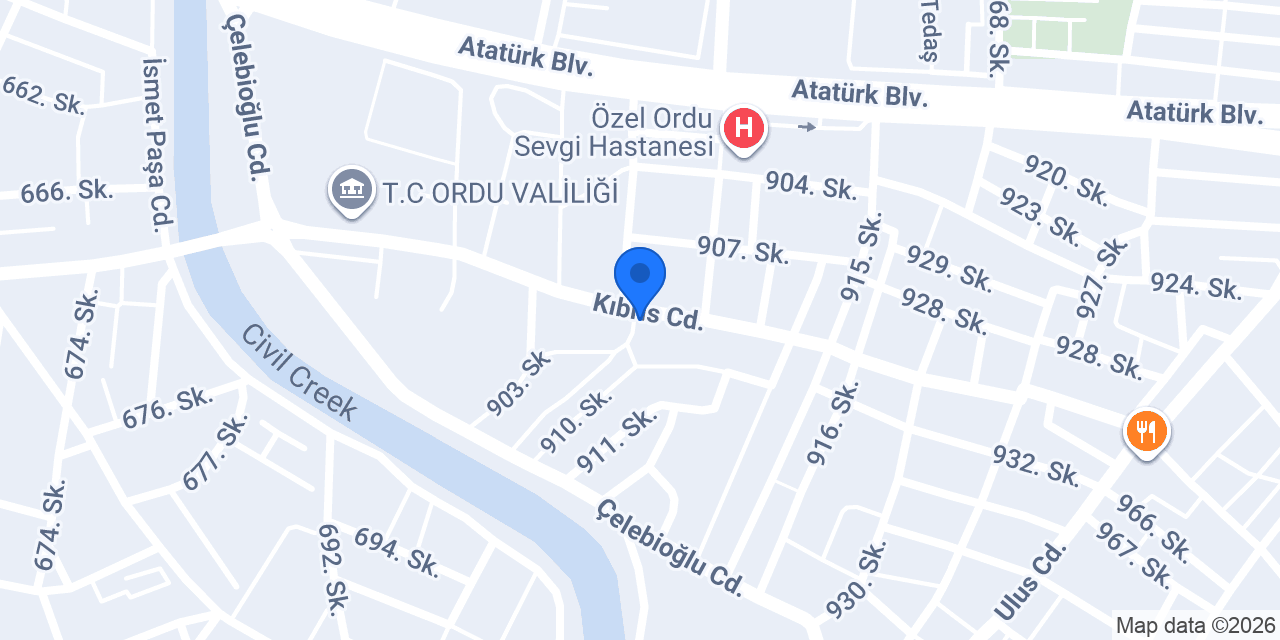 Ordu Samet Turizm konumu