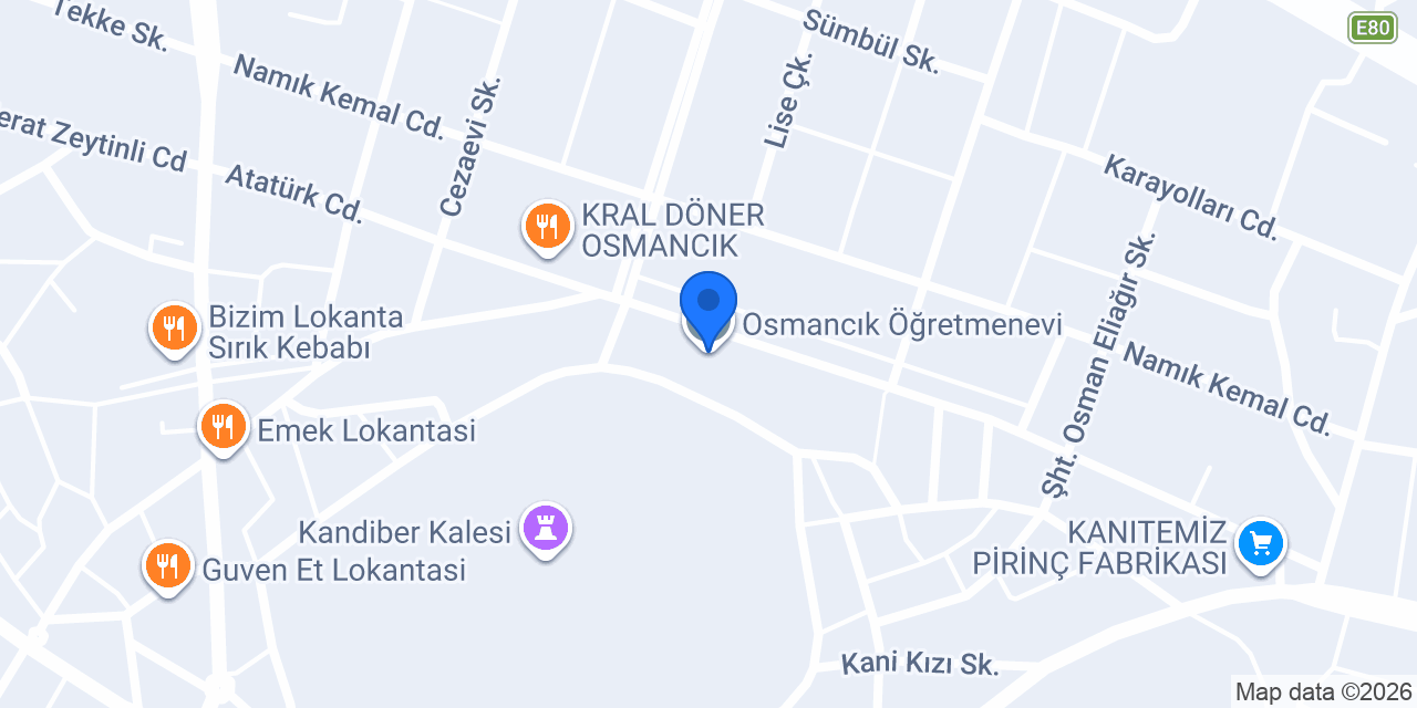 Osmancık Öğretmenevi konumu