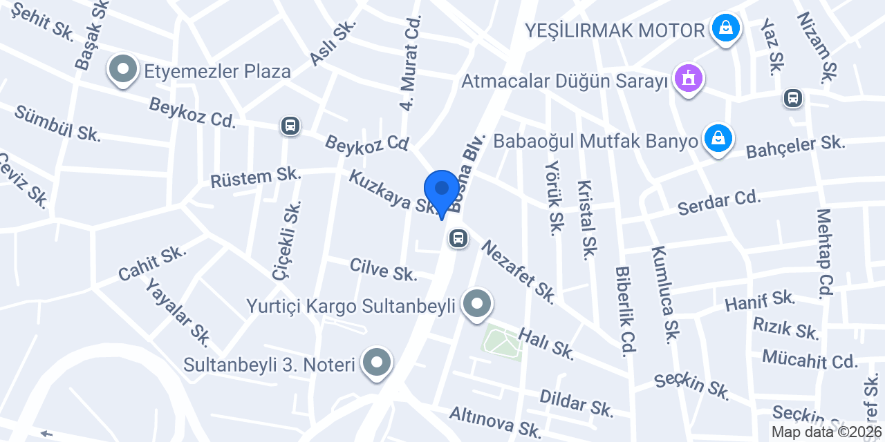 Takım Deposu konumu
