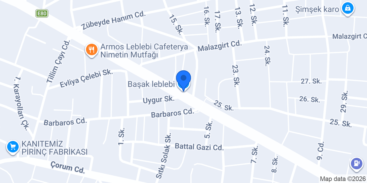 Başak leblebi konumu