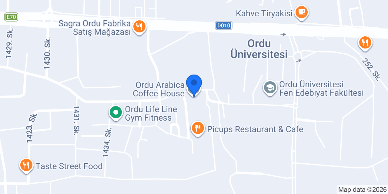 Ordu Arabica Coffee House konumu