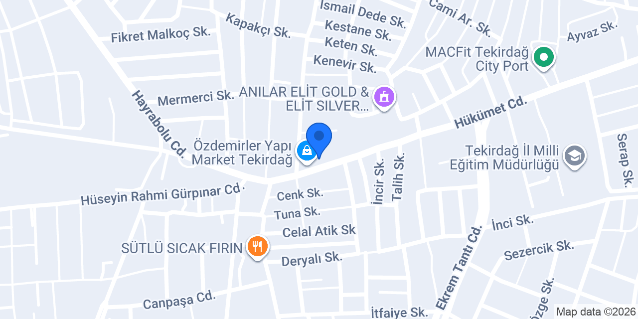 Özdemirler Zemin Market konumu