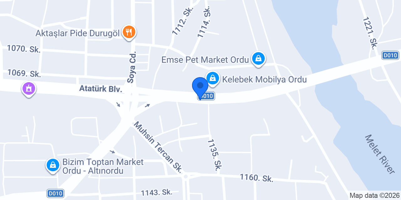 Akça Mobilya konumu