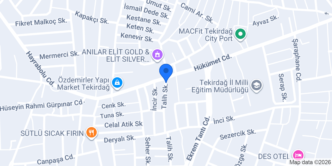 Tekirdağ Dizayn Elektrik konumu