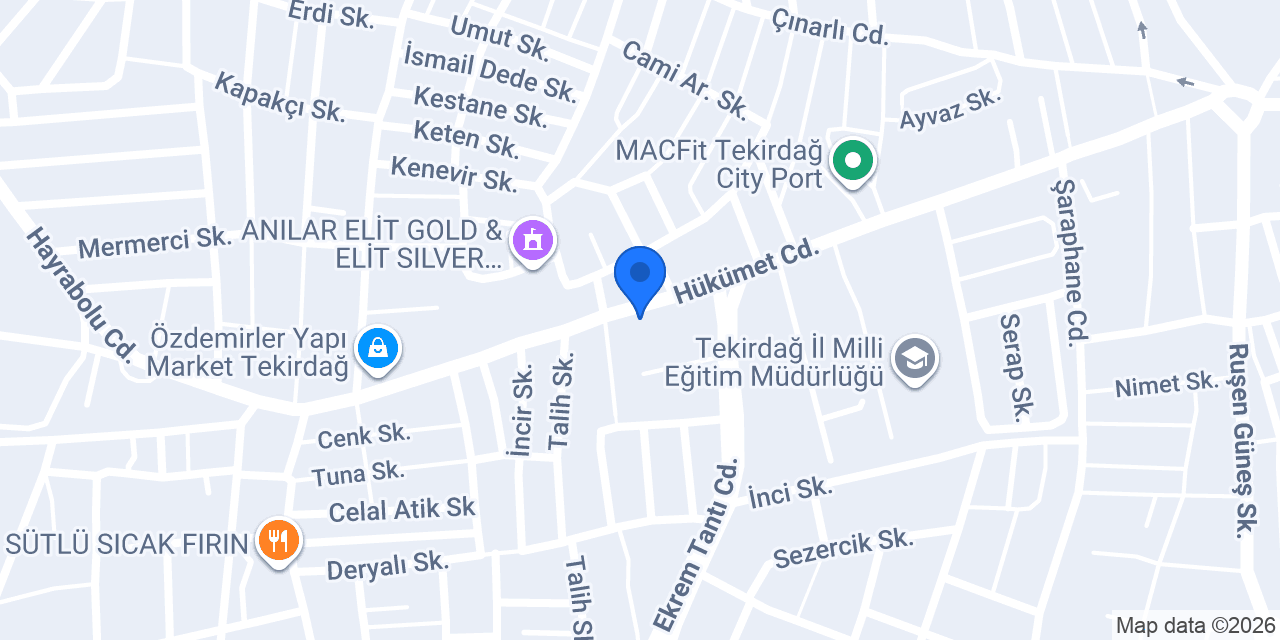 Bambi Yatak Tekirdağ Dalyanoğlu Mobilya konumu