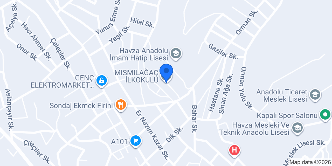 MISMILAĞAÇ İLKOKULU konumu