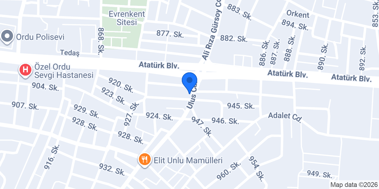 Köşem Unlu Mamülleri - Köşem Bakery konumu