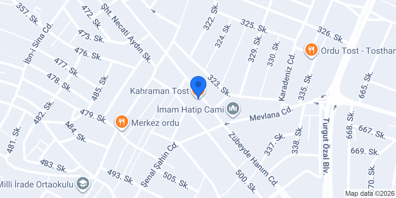 Kahraman Tost konumu