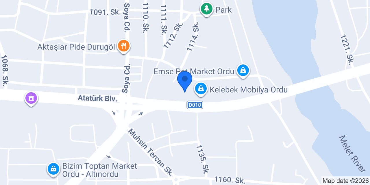 Özdemir Mobilya konumu