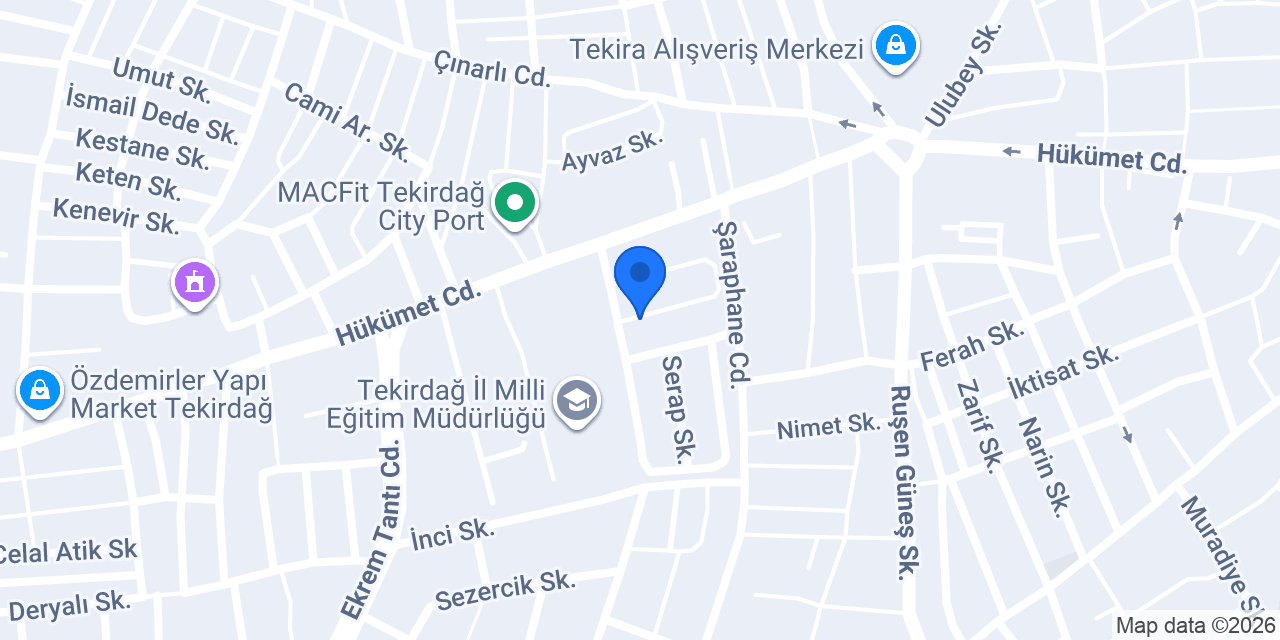 Tekirdağ Cam Balkon konumu
