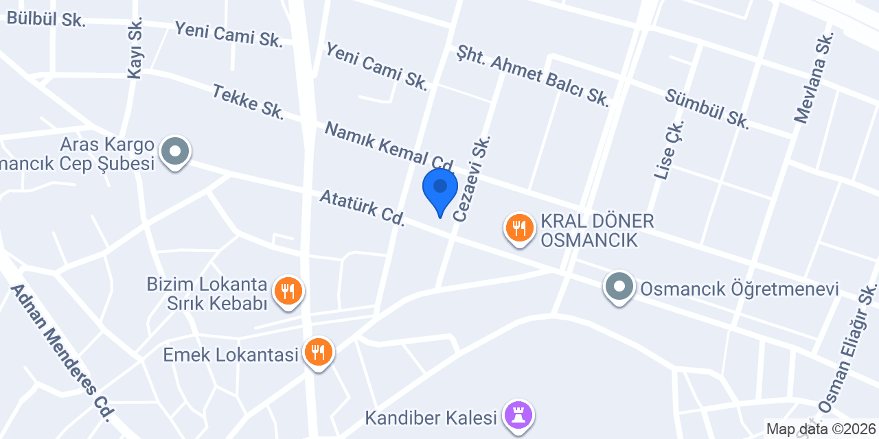 Onur Optik Lens konumu