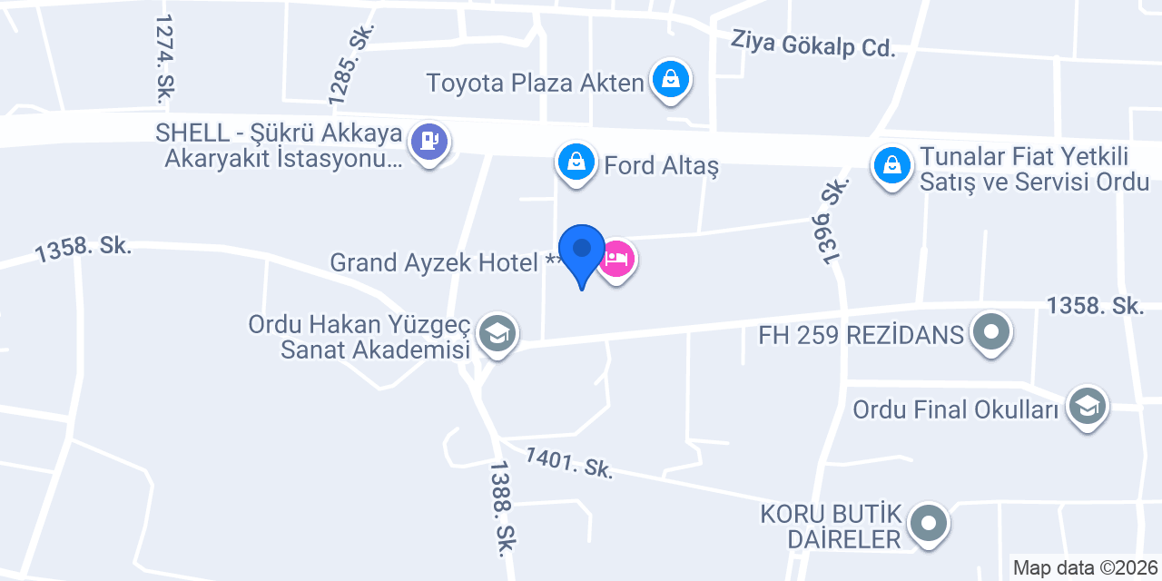 Azyek Otel Spa konumu