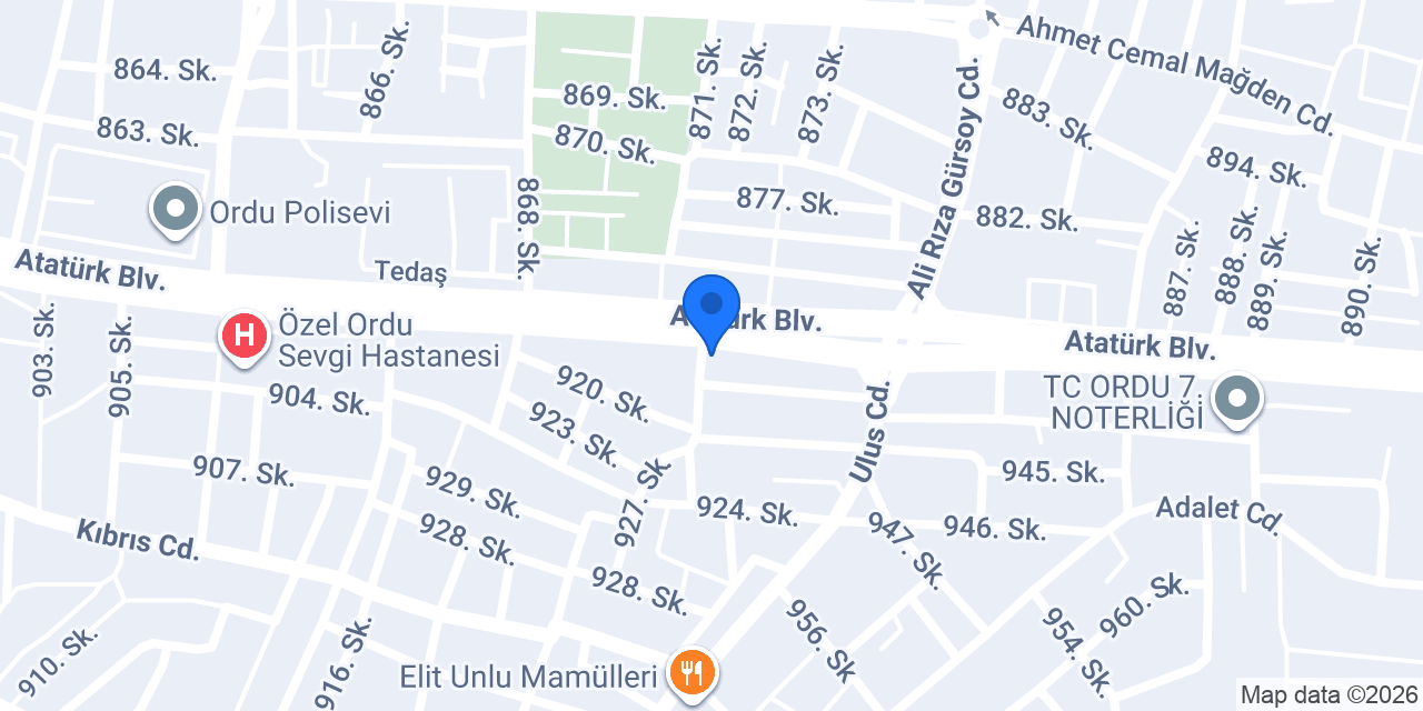 Altınordu Çiçekçilik konumu