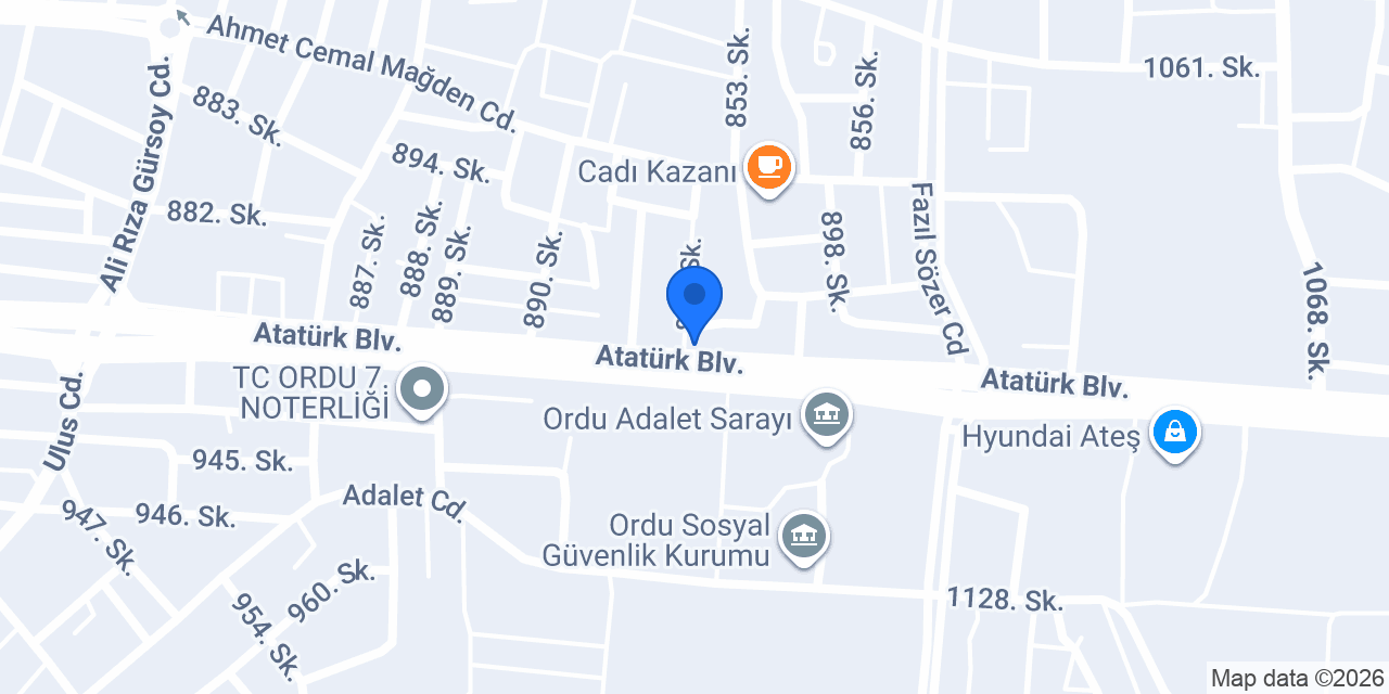 MZ Burger Ordu konumu