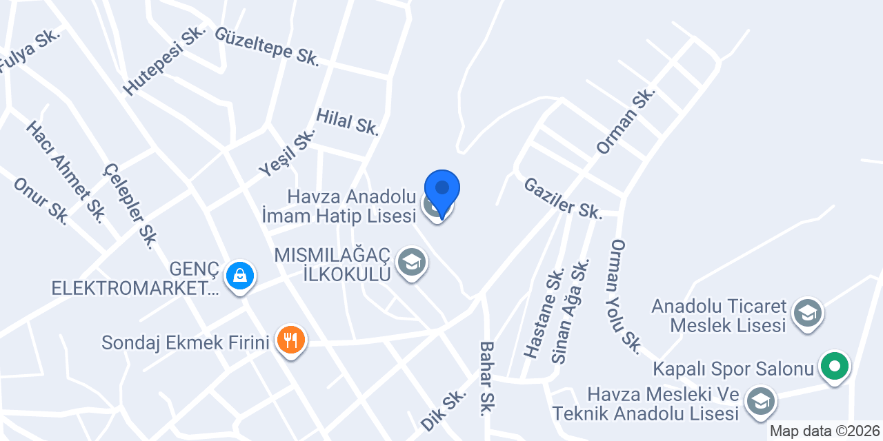 Havza Anadolu İmam Hatip Lisesi konumu