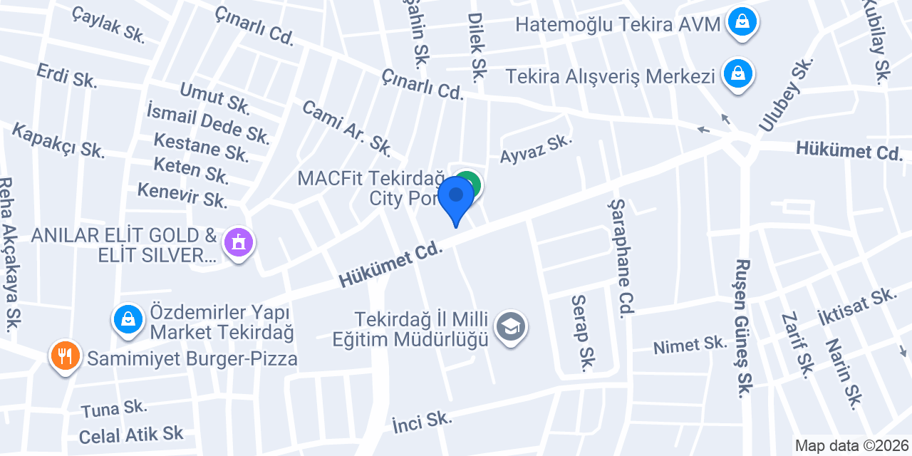 Vakıf Katılım Tekirdağ Şubesi konumu