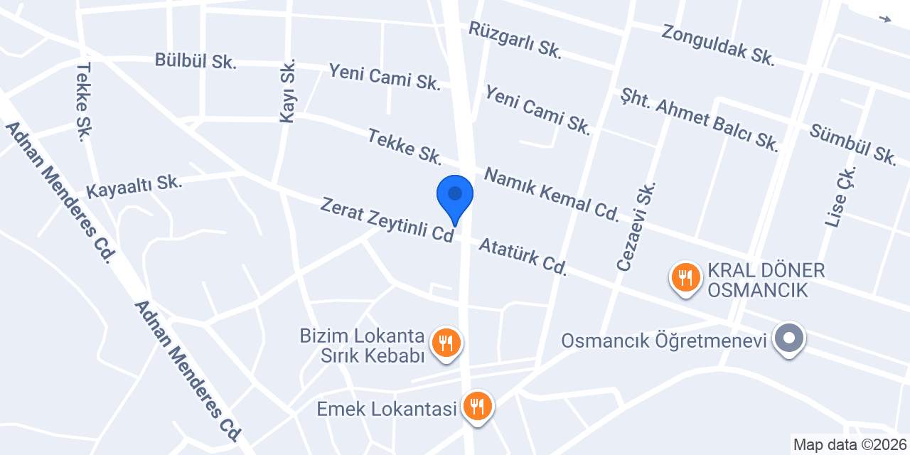 DenizBank Osmancık Şubesi konumu