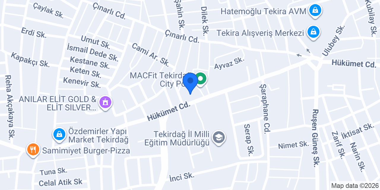 Kuveyt Türk Tekirdağ Şubesi konumu