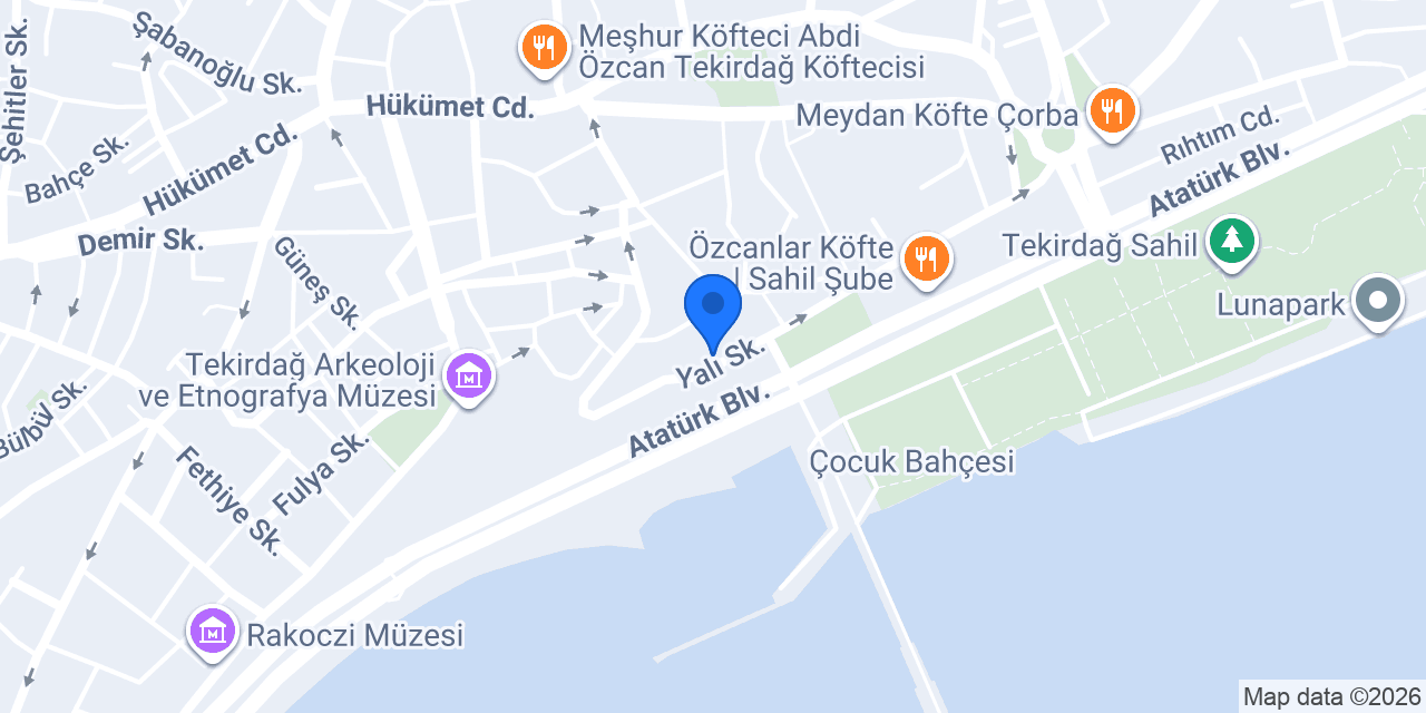 Tekirdağ Polisevi konumu