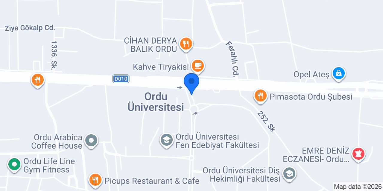 T.C. Ordu Üniversitesi konumu