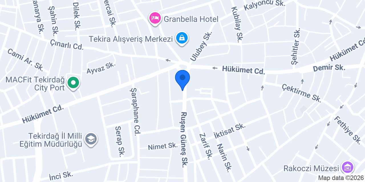 ÇETİNLER PERDE - BRILLANT HOME - TEKİRDAĞ PERDECİ konumu