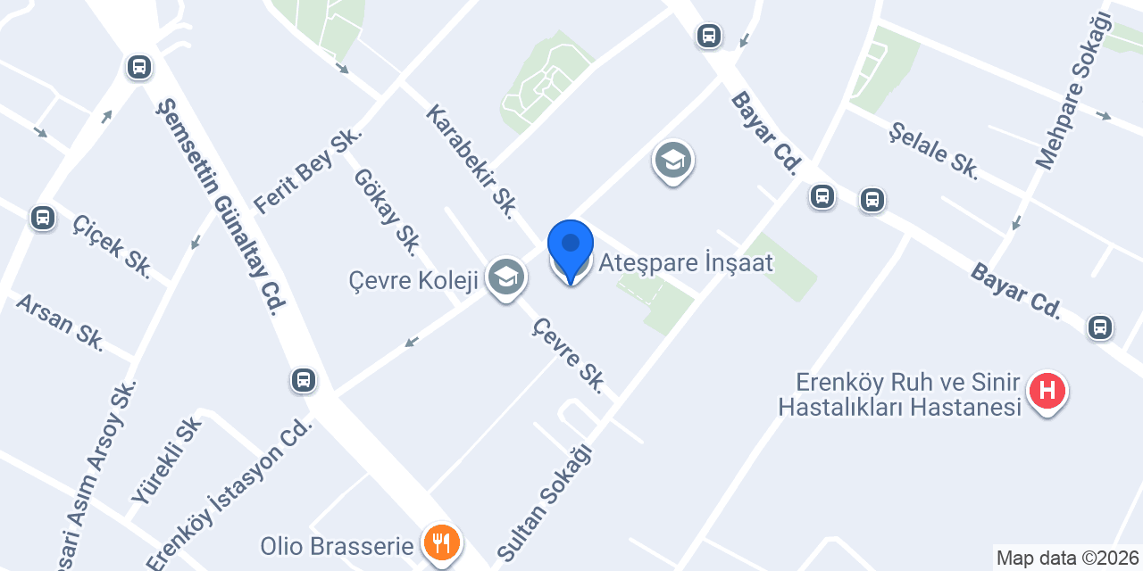 Ateşpare İnşaat konumu
