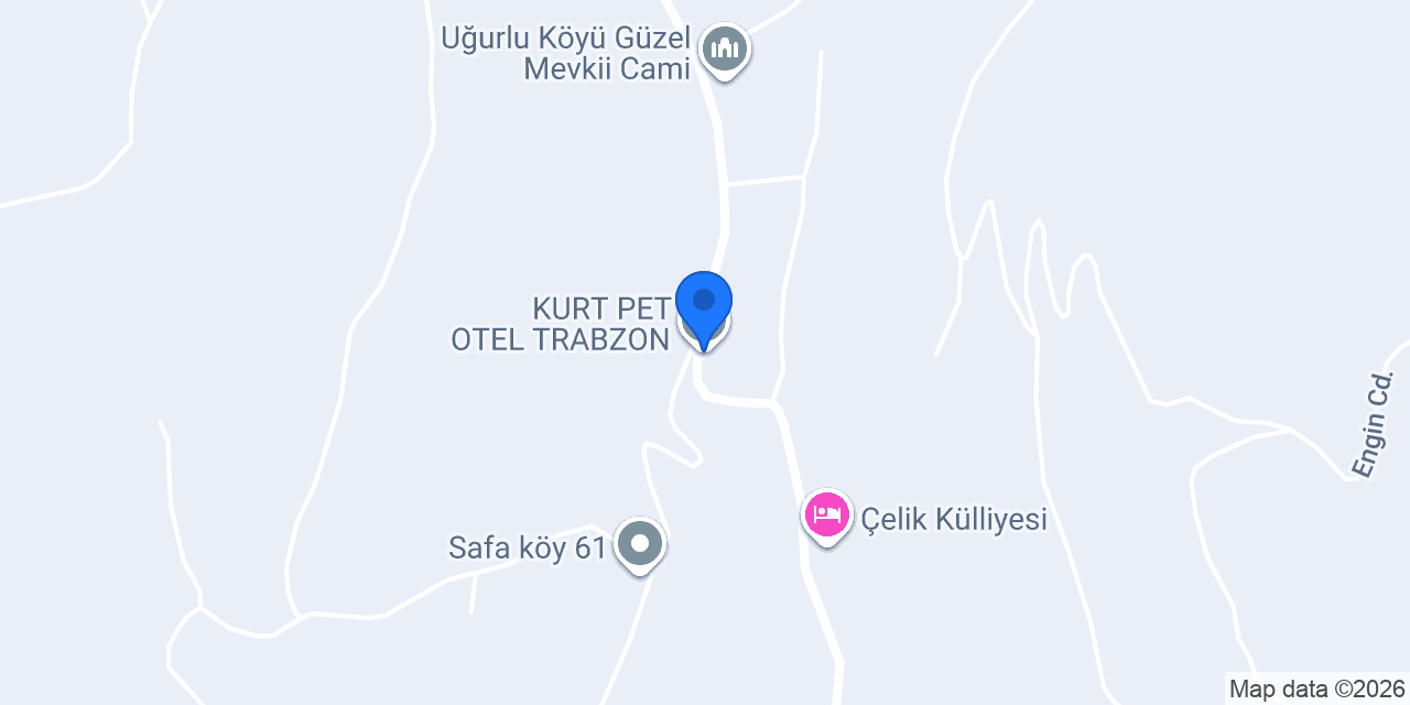 KURT PET OTEL TRABZON konumu